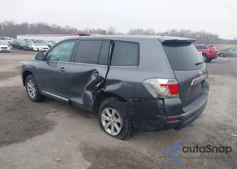 2012 Toyota Highlander Base V6 z USA, uszkodzony, nr VIN 5TDBK3EH4CS100204